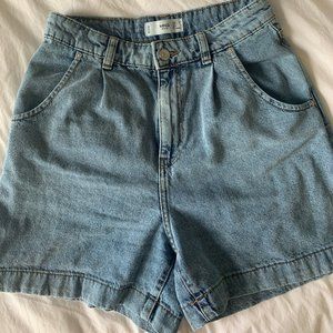 MANGO DENIM HIGH RISE SHORTS